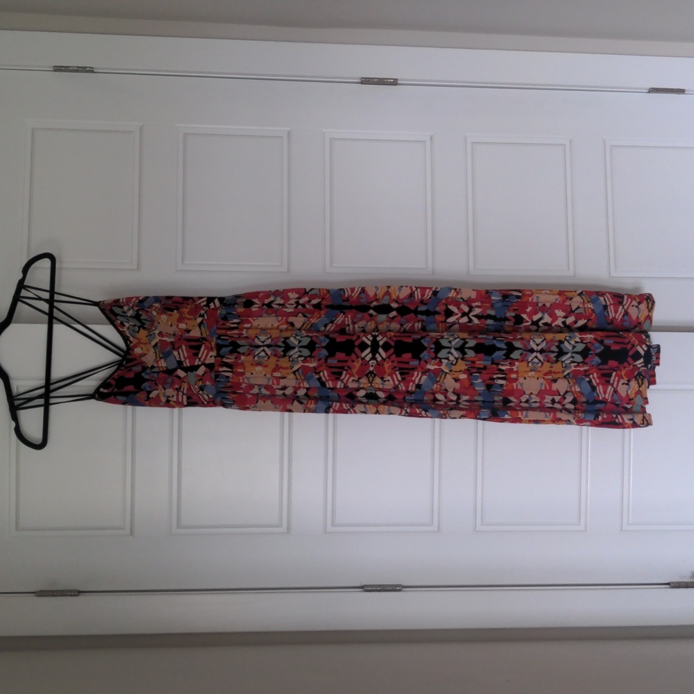 Corset piping top maxi dress